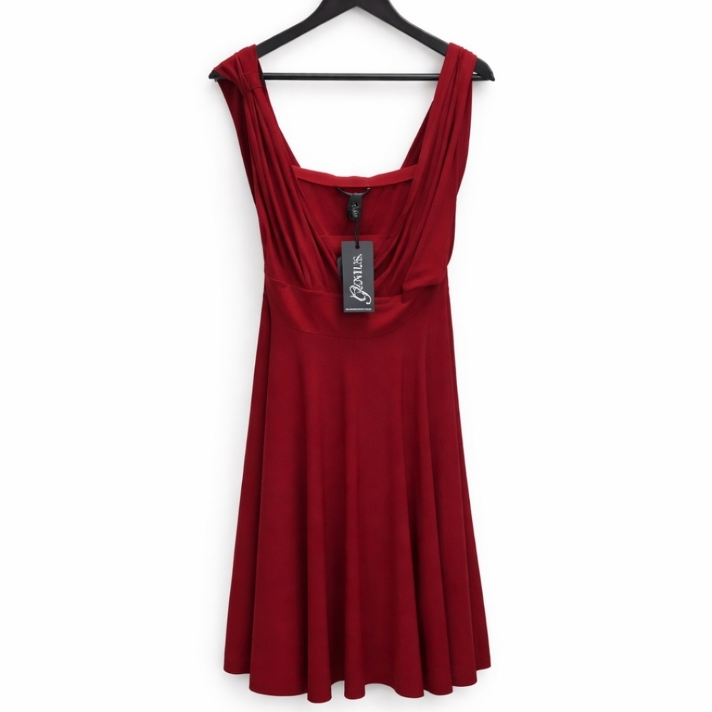 NWT White House Black Market "The Convertible Dress" Burgundy Dress Sz 14